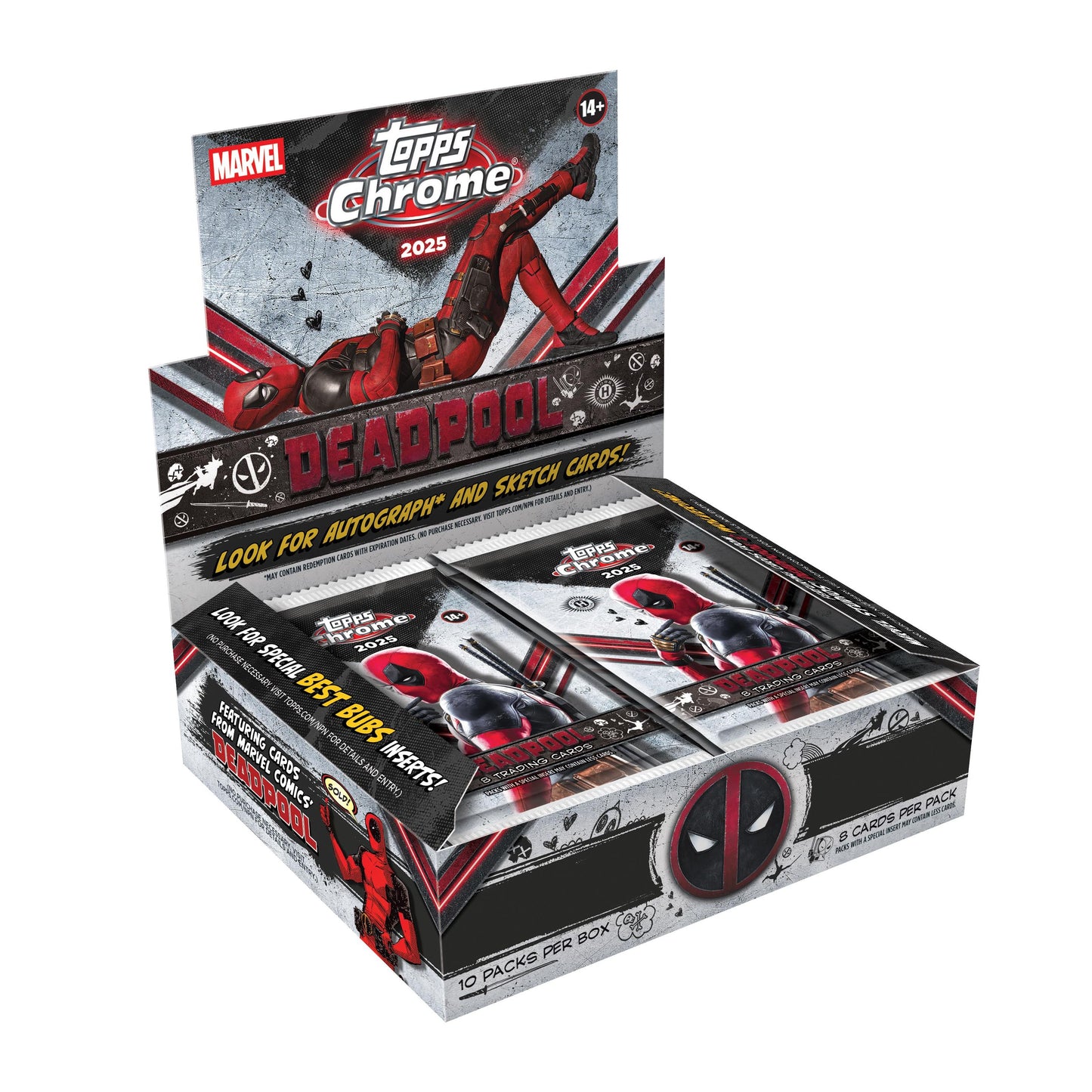 2025 Topps Marvel Chrome - Deadpool - Hobby Box